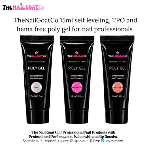 Self-Leveling HEMA/TPO-Free Poly Gel – 0.15 ml / 150 g | TheNailGoatco