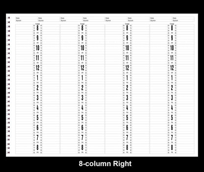 SALON APPOINTMENT BOOK 8-COLUMN