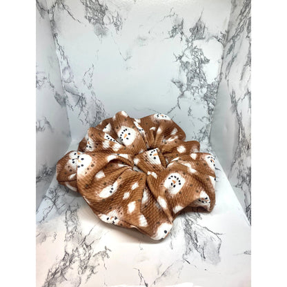 Hot Chocolate Snowmen Bullet Scrunchie