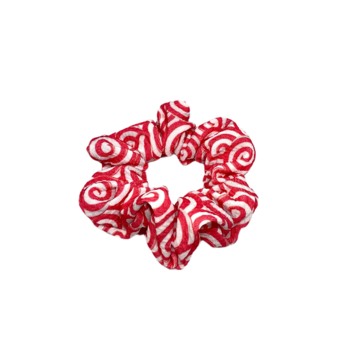 Mini Candy Cane Swirl Christmas Bullet Scrunchie