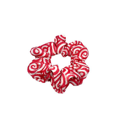 Mini Candy Cane Swirl Christmas Bullet Scrunchie