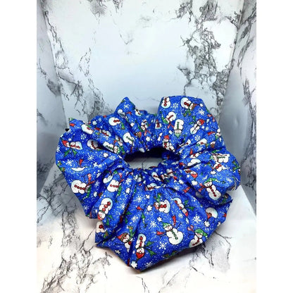 Glitter Snowman Christmas Scrunchie