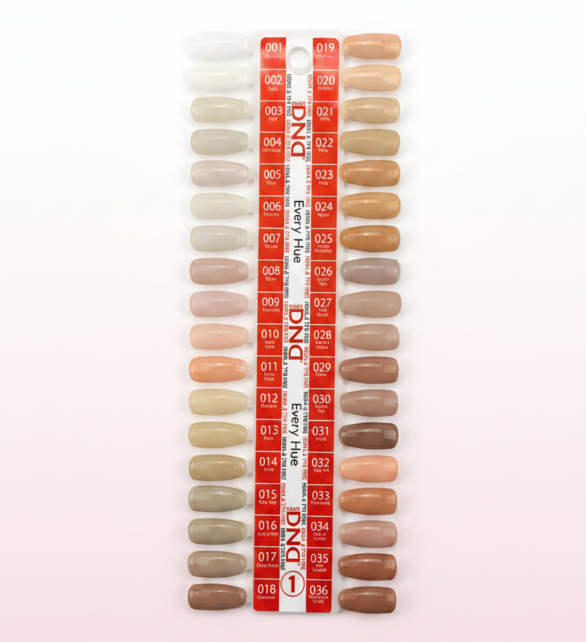 DND DUO HEMA & TPO FREE EVERY HUE - 36 COLORS TRAY NO.1