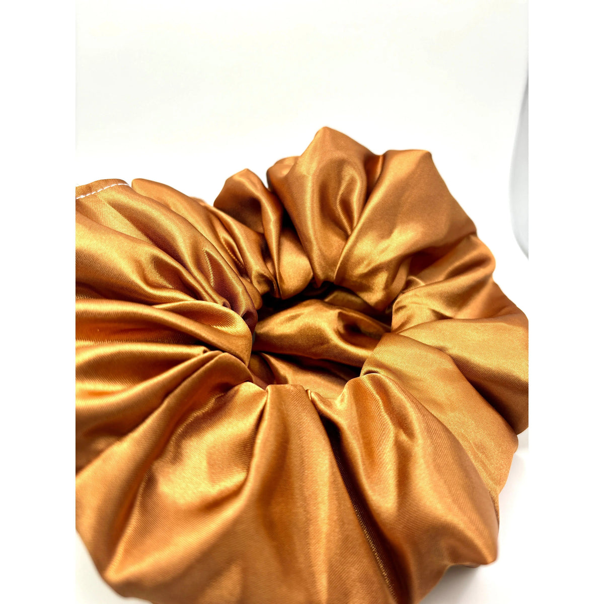 Golden Brown Silk Scrunchie