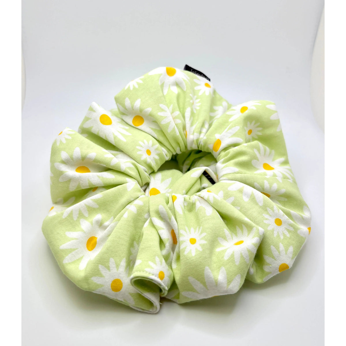 Green Daisy Summer Scrunchie