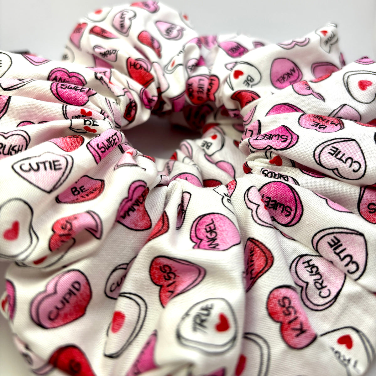 Conversation Hearts Valentine's Day Scrunchie