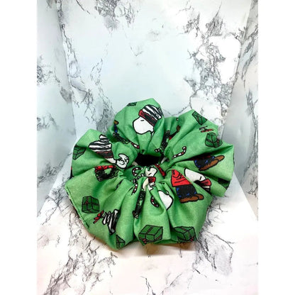 Green Christmas Snoopy Scrunchie