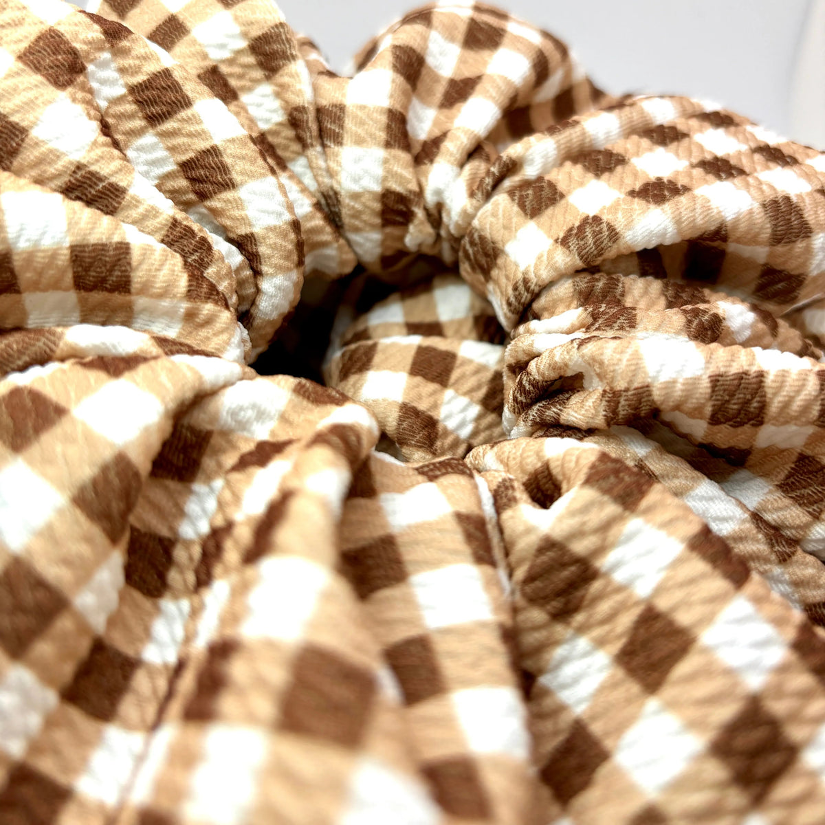 Brown Plaid Bullet Thanksgiving Scrunchie