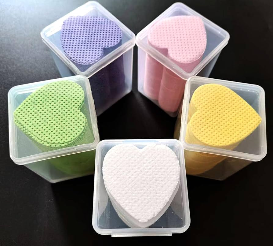 TheNailGoatCo 1000PC Heart-Shaped Lint-Free Nail Wipes for Nail Professionals