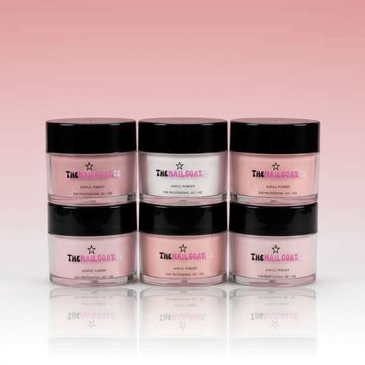 6-Piece Cover Acrylic Powder Collection for Nail Professionals