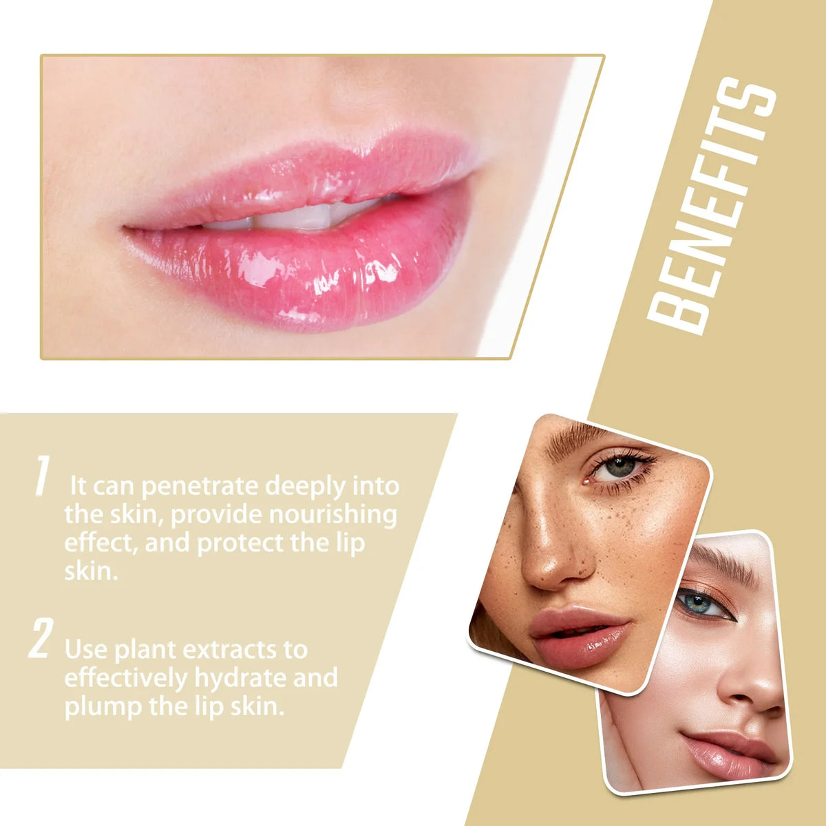 West&Month 6pcs Collagen Lip Mask Hydrating Firming Fade Lip Lines Nourishing Night Sleep Smooth Anti Dry Care Lips Plumper Mask