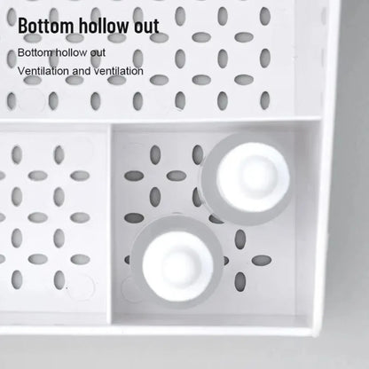 White Drawer Makeup Organizer Box, Plastic Cosmetic Storage for Vanity, Desk, Dorm, Skincare & Dressing Table