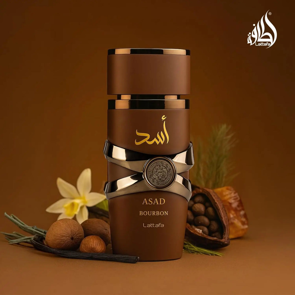 Lattafa Asad Bourbon for Unisex Eau de Parfum Spray, 3.4 Ounce / 100 ml | for Unisex