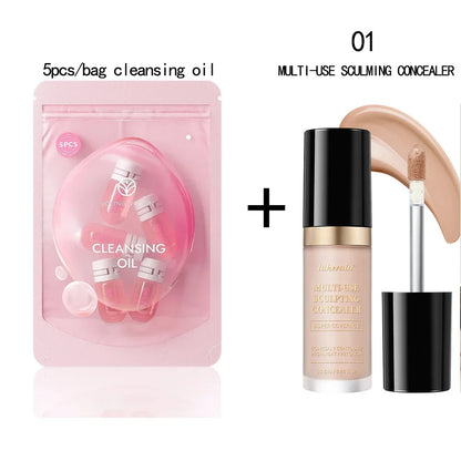lakerain  5-Color Waterproof Concealer Matte High Coverage Oil-Control Foundation for Acne Scars and Dark Circles Cosmetics