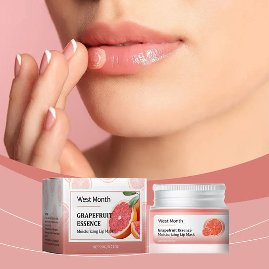 West Month 20g Grapefruit Moisturizing Lip Mask Nourish Lip Shiny Anti Cracking Remove Dead Skin Hydrating Plump Lip Mask