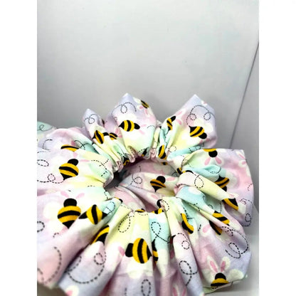 Pastel Bees Easter Scrunchie