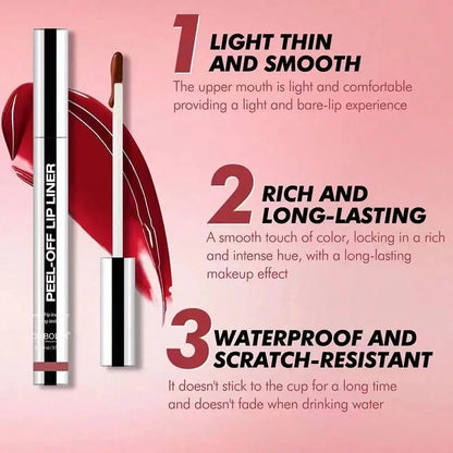 Waterproof Lip Liner Peel Off Tattoo Lipgloss Waterproof Long Lasting Matte Lip Contour Tear-off Lips Stain Cosmetics