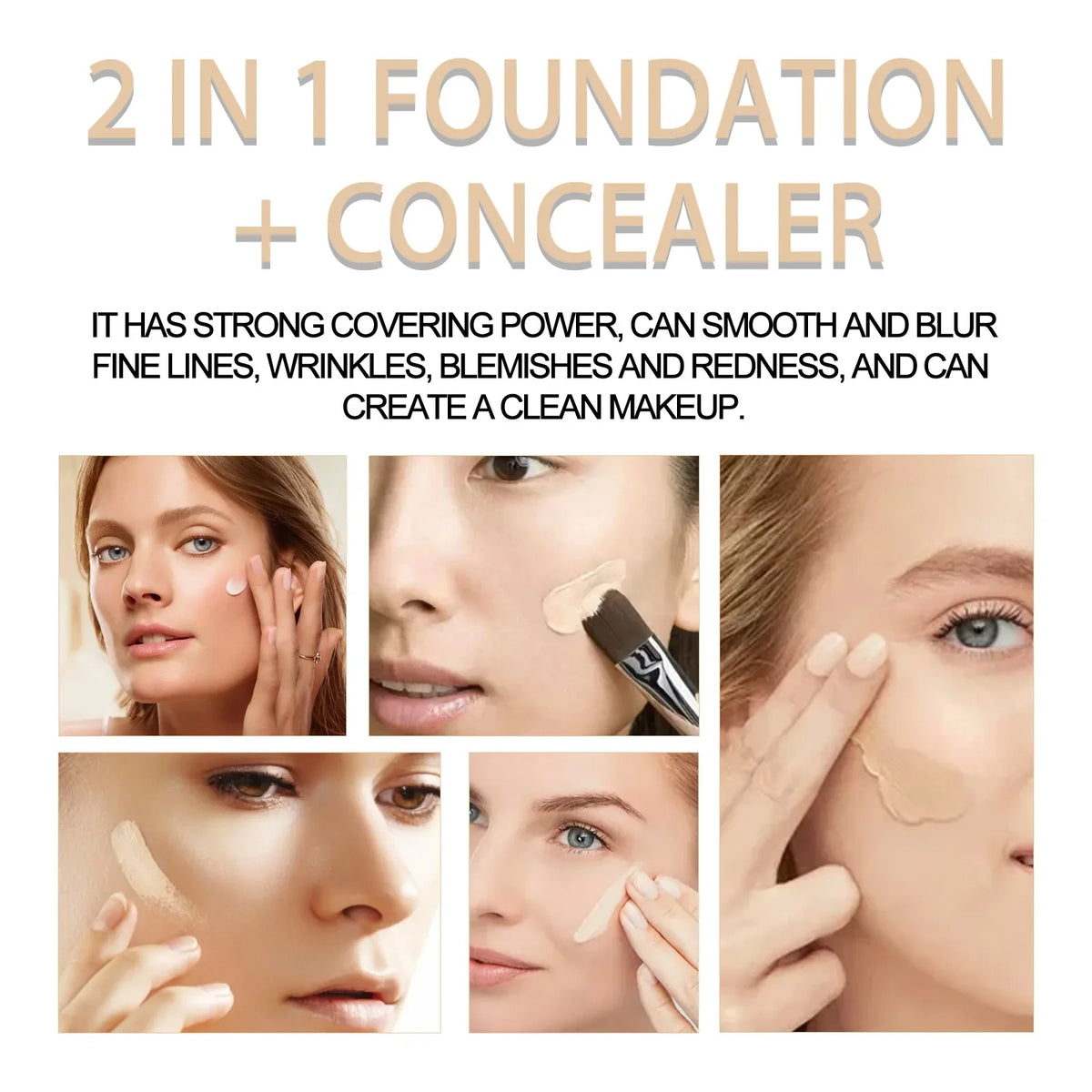 Cover Acne Liquid Concealer Dual-Ended Contour Stick Natural Long Lasting Invisible Pores Pimple Covering Dark Circles Concealer