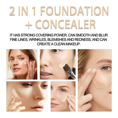 Cover Acne Liquid Concealer Dual-Ended Contour Stick Natural Long Lasting Invisible Pores Pimple Covering Dark Circles Concealer