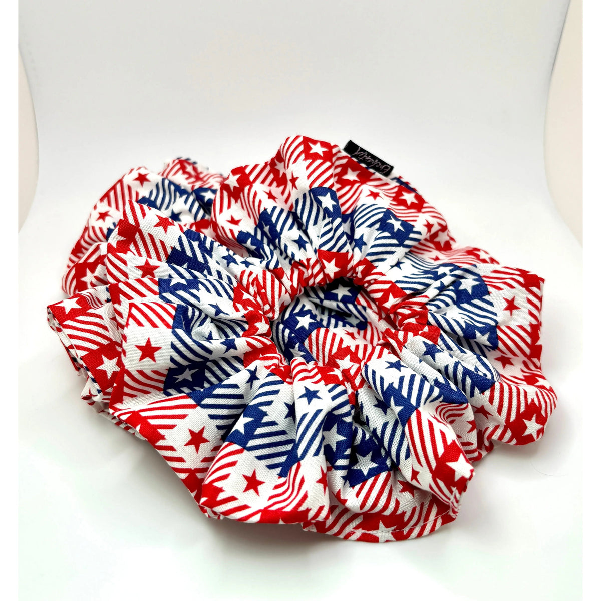 Gingham Stars Scrunchie