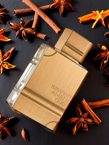 Haramain gold edition -Luxury Amber & Oud Perfume – Perfume Duradero con Notas Amaderadas y Florales