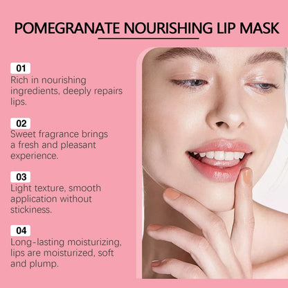 Eelhoe 10g Red Pomegranate Lip Sleeping Mask Moisture Lip Gloss Nourish Cracked Dry Lips Lightening Fine Lines Plumping Lip Mask