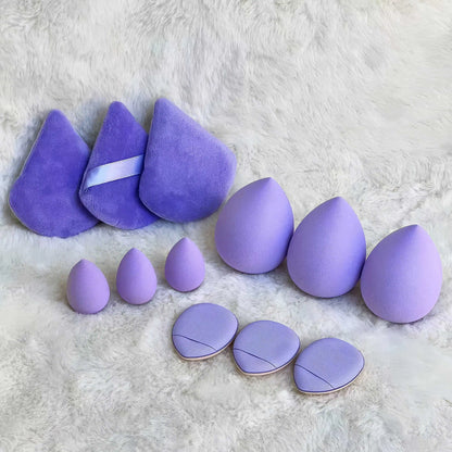12-Piece Purple Makeup Sponge Set | Multipack of Latex-Free Beauty Blenders for Flawless Foundation