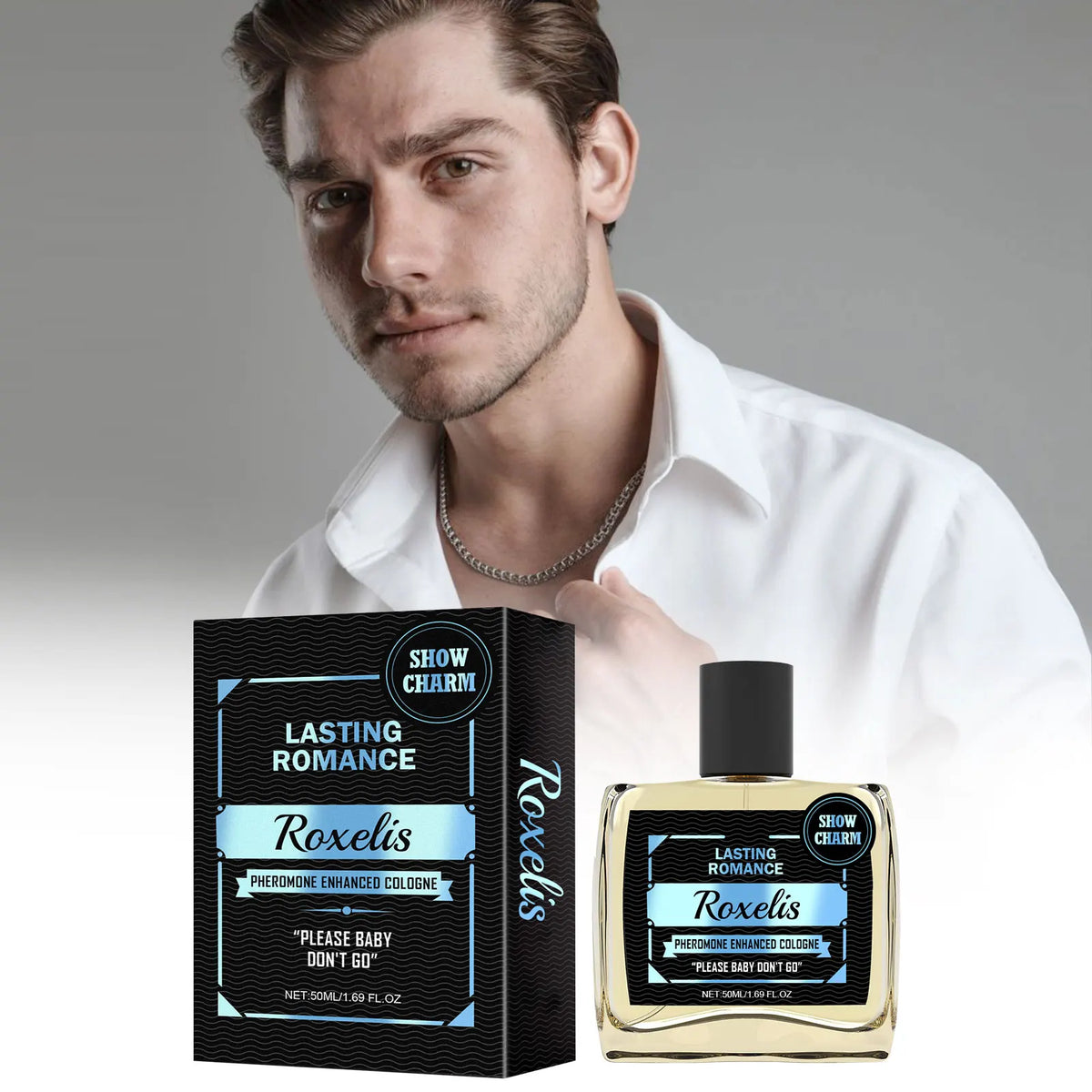 Roxelis 50ml Gentlemen Cologne Pheromone Perfume Increase Charm Confidence Dating Flirting Attract Lasting Glamour Men Perfume