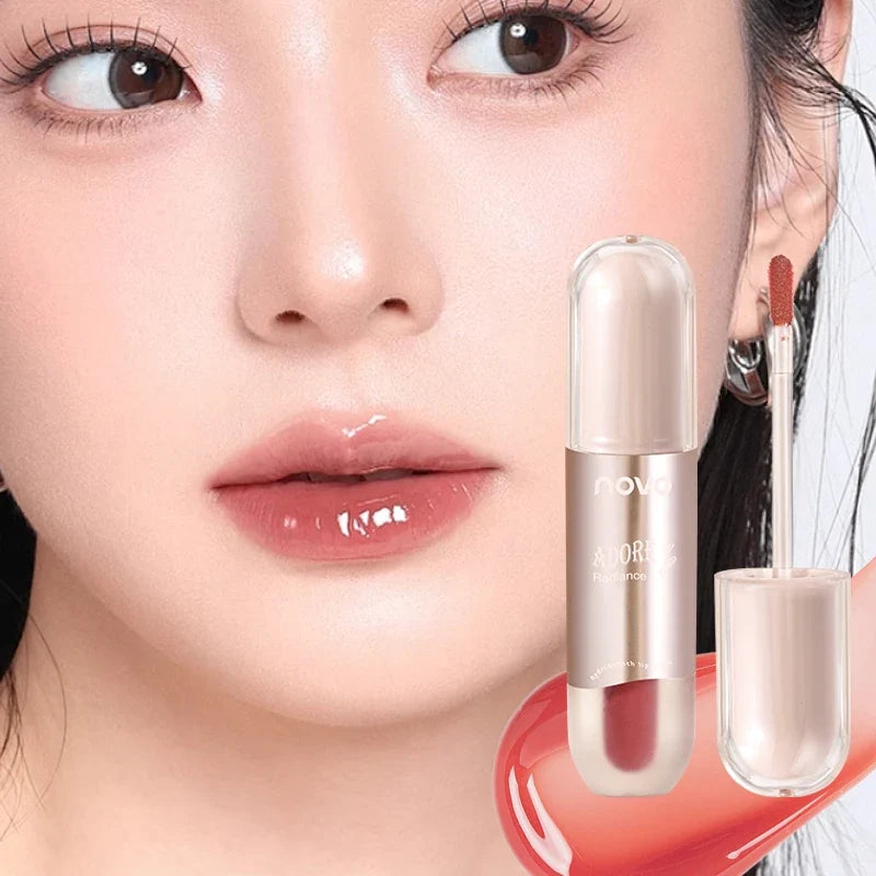 Glossy Lip Gloss, Long-Lasting Mirror Hydrating Liquid Lipstick, Waterproof, Non Stick, High Gloss,Lightweightand Silky Texture