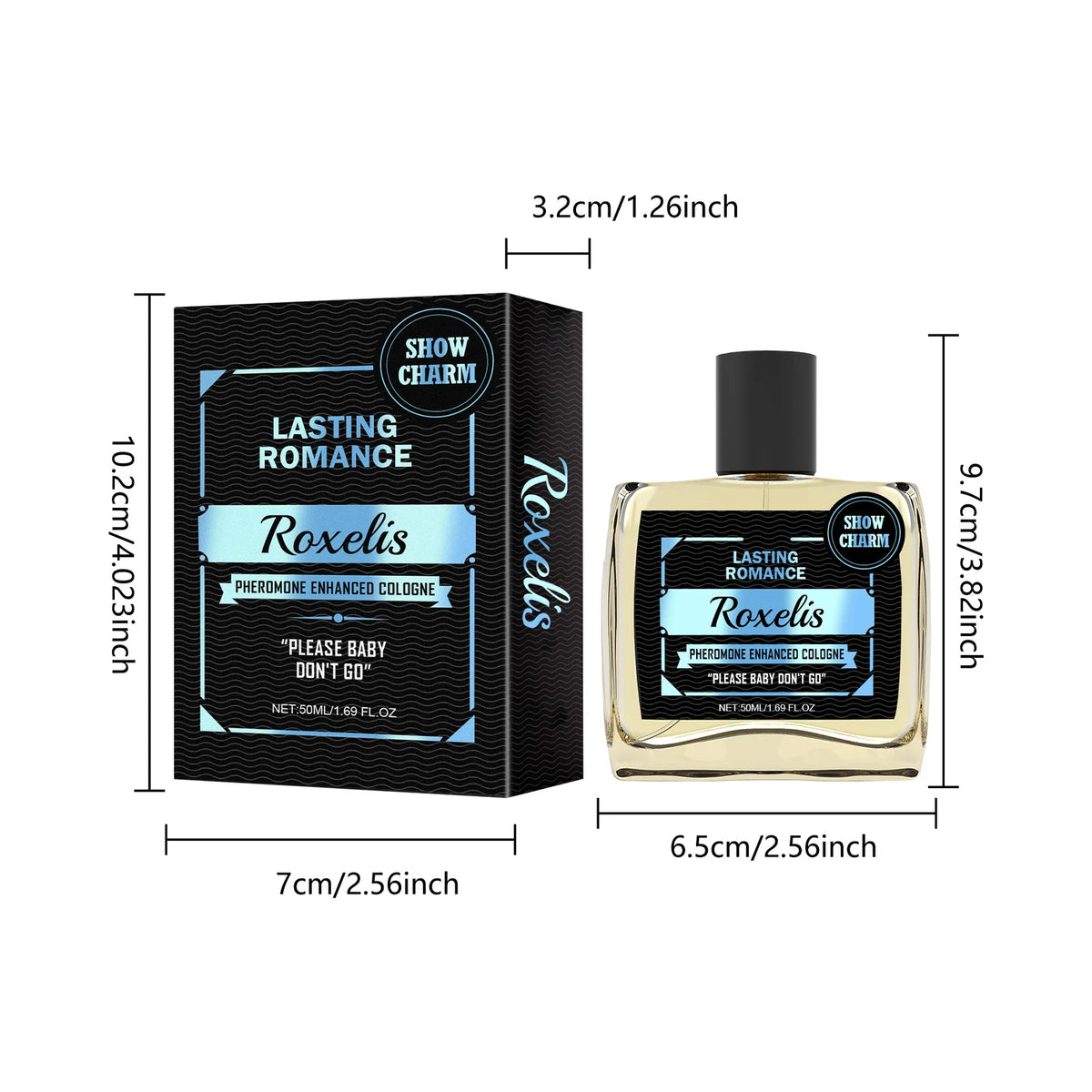 Roxelis 50ml Gentlemen Cologne Pheromone Perfume Increase Charm Confidence Dating Flirting Attract Lasting Glamour Men Perfume