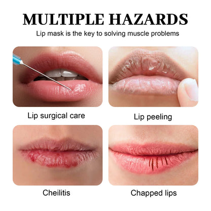 Hoygi 10pcs Aloe Exfoliating Lip Mask Plumping Moisturizing Repairing Smooth Lip Remove Cuticle Dead Skin Gloss Plumper Lip Mask