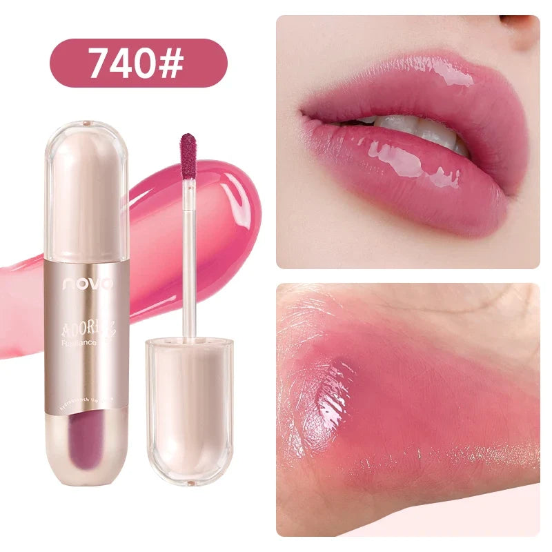 Glossy Lip Gloss, Long-Lasting Mirror Hydrating Liquid Lipstick, Waterproof, Non Stick, High Gloss,Lightweightand Silky Texture