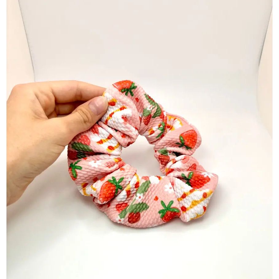 Mini Strawberry Shortcake Bullet Scrunchie