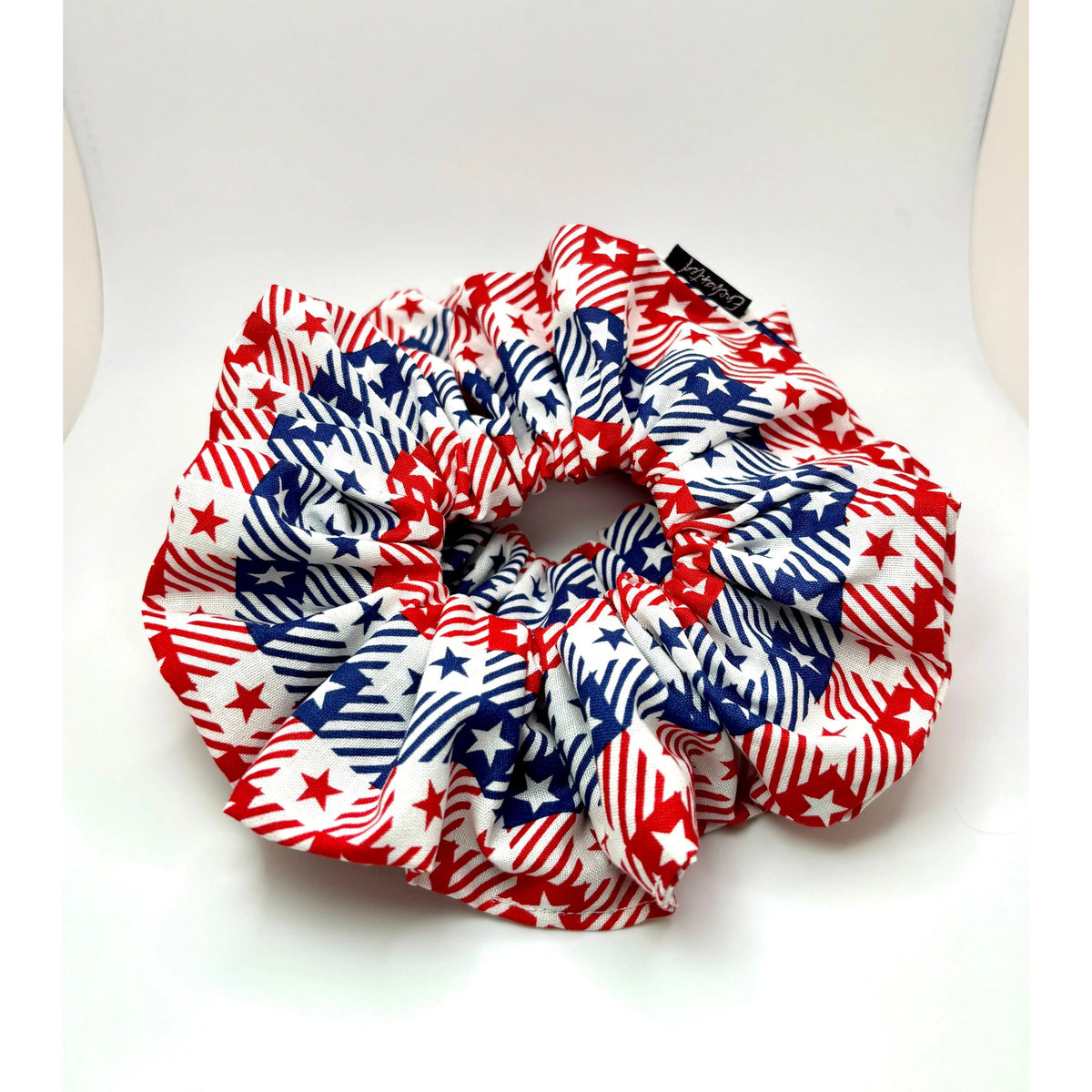 Gingham Stars Scrunchie