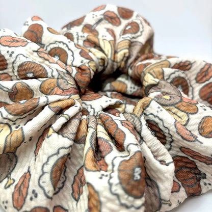 Turkey and Pie Thanksgiving Bullet Scrunchie