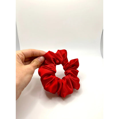 Mini Red Silk Scrunchie