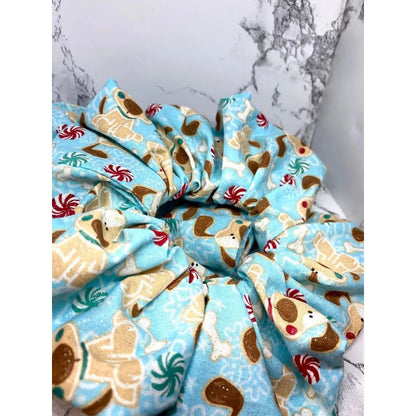 Gingerbread Dogs Christmas Scrunchie