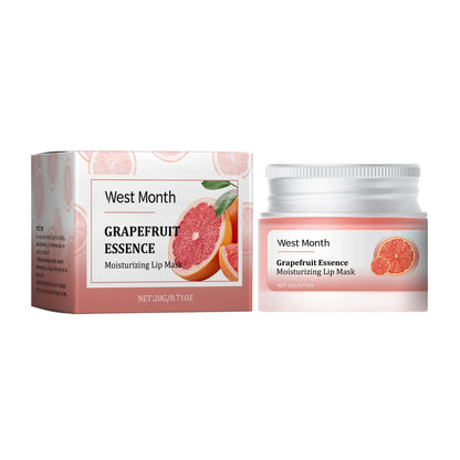 West Month 20g Grapefruit Moisturizing Lip Mask Nourish Lip Shiny Anti Cracking Remove Dead Skin Hydrating Plump Lip Mask