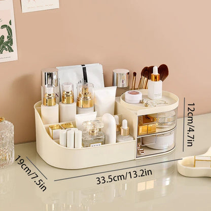 Cosmetic Storage Box With Drawer, Skin Care Product Countertop Storage Box, Lipstick, Brush, Makeup Brush Desktop Organizer