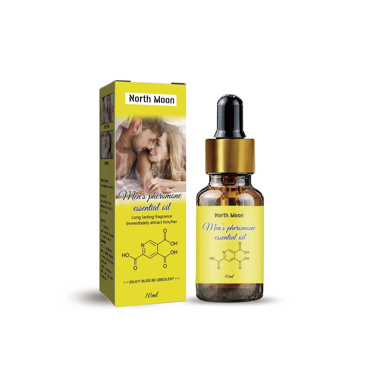 North Moon 10ml Pheromone Essential Oil Perfume Lasting Natural Refresh Body For Man To Attract Women Dating Flirt Essential Oil
