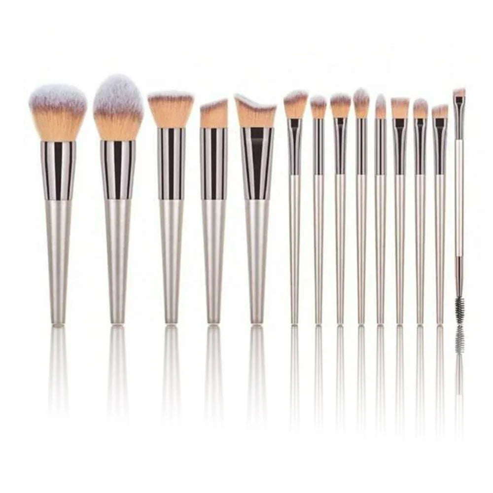 14-Piece Premium Synthetic Makeup Brush Set for Foundation, Powder, Concealers, Eye Shadows, and Blush