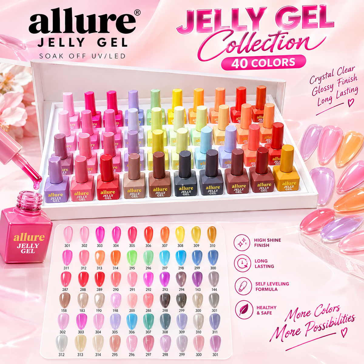 ALLURE JELLY GEL COLLECTION - 40 COLORS