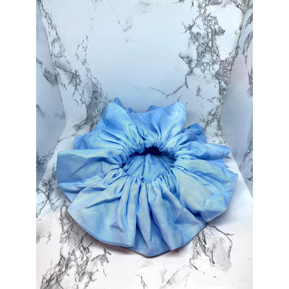 Light Blue Knit Scrunchie