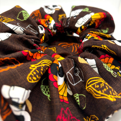 Turkey Dog Thanksgiving Scrunchie
