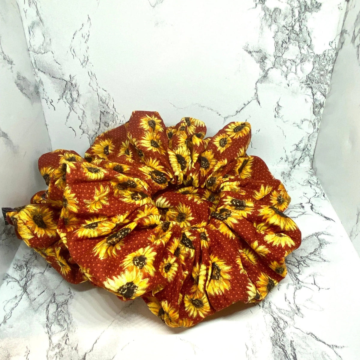 Red Sunflower Fall Scrunchie