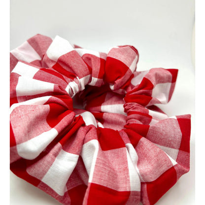 Red Plaid 4th of July Scrunchie