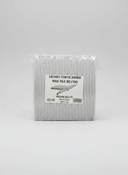 LECHAT CURVE JUMBO NAIL FILE - ZEBRA 80/100 (40PCS/PACK)