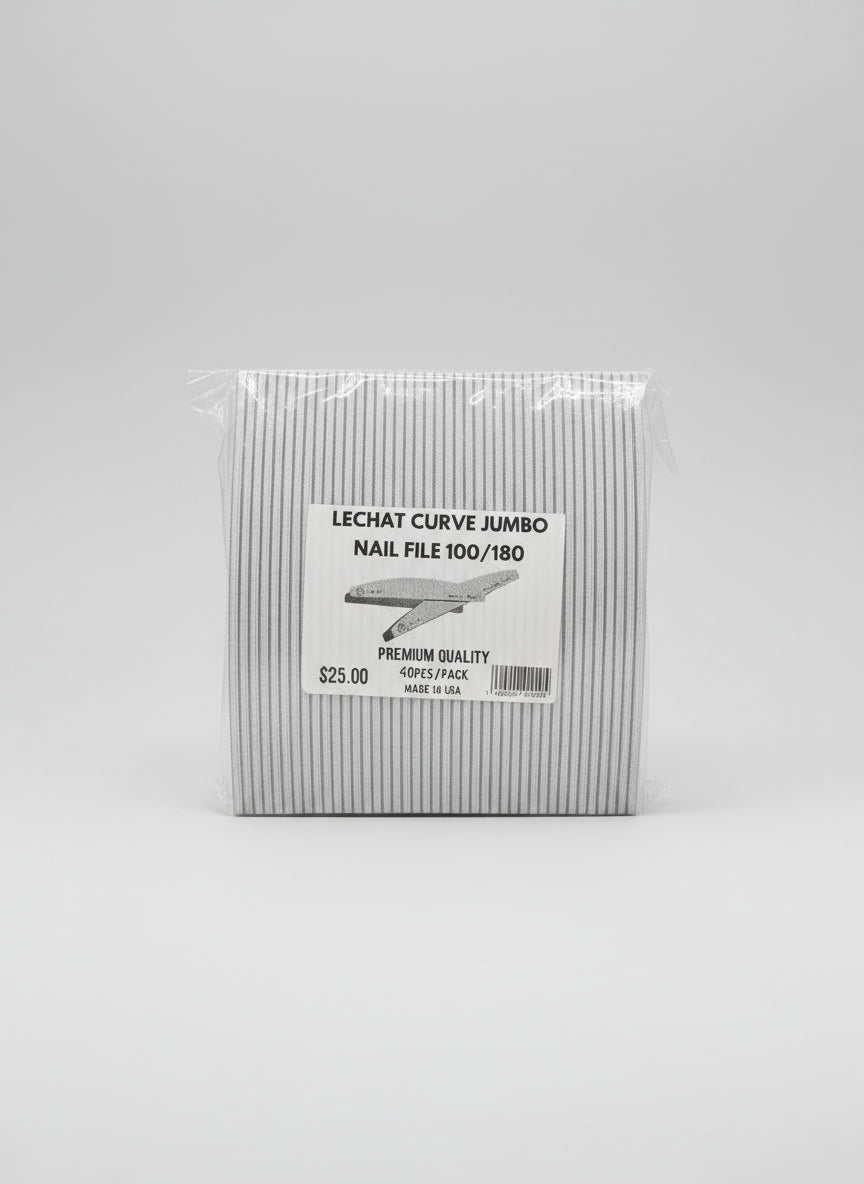 LECHAT CURVE JUMBO NAIL FILE - ZEBRA 100/180 (40PCS/PACK)