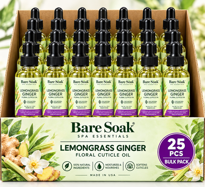 BARE SOAK CUTICLE OIL 2OZ. - LEMONGRASS GINGER