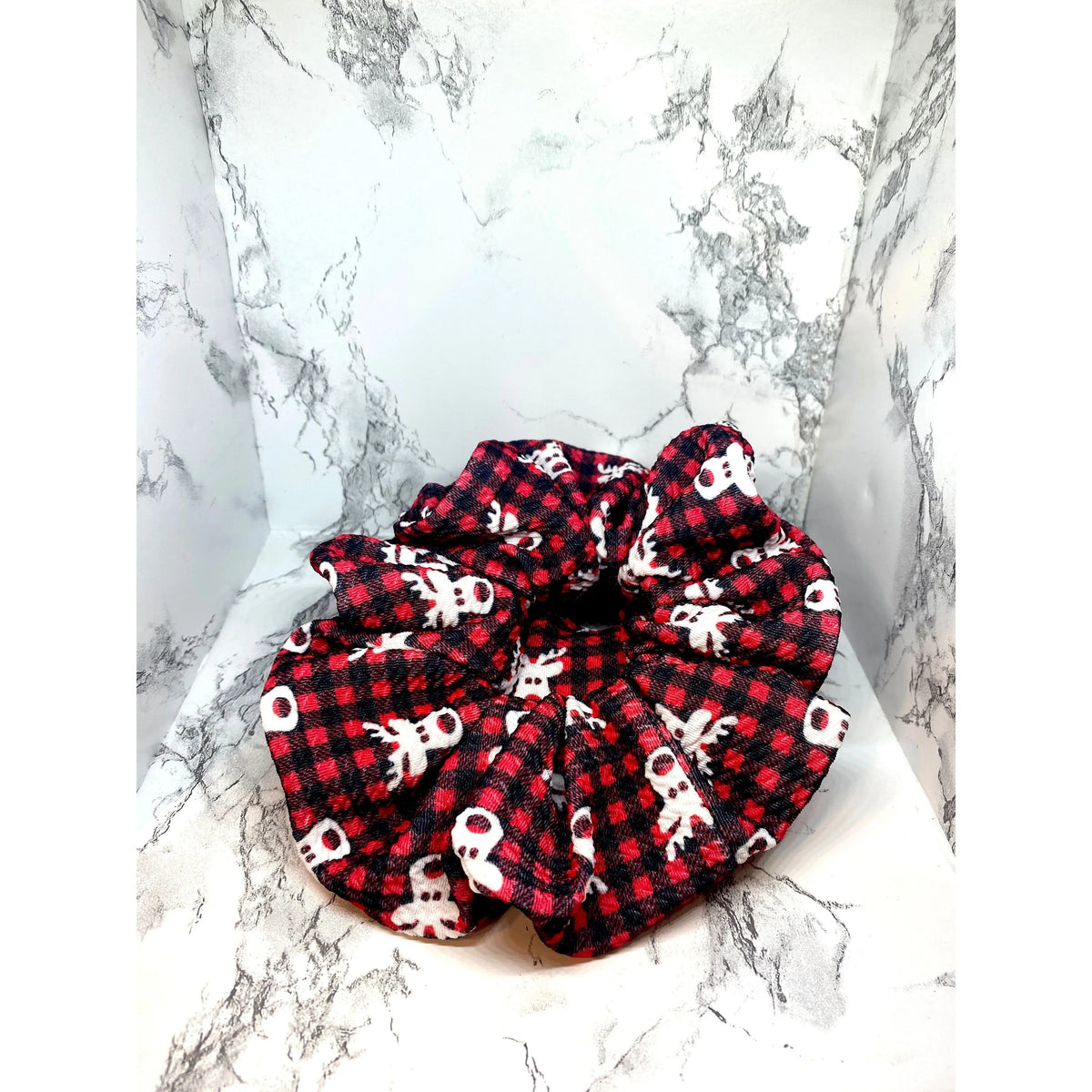 Buffalo Reindeer Christmas Bullet Scrunchie